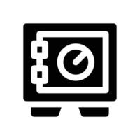 safety box glyph icon. Strong and solid icon for websites, mobile interfaces, presentations, and visual branding. High quality and easy to edit. vector