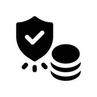 secure payment glyph icon. Strong and solid icon for websites, mobile interfaces, presentations, and visual branding. High quality and easy to edit. vector