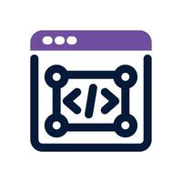 development dual tone icon. Sleek and modern icon for websites, mobile apps, marketing materials, and corporate design. Fully scalable and ready to use. vector