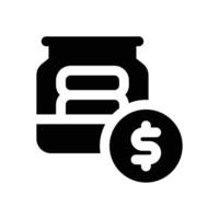 funel glyph icon. Strong and solid icon for websites, mobile interfaces, presentations, and visual branding. High quality and easy to edit. vector