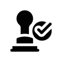 approvement glyph icon. Strong and solid icon for websites, mobile interfaces, presentations, and visual branding. High quality and easy to edit. vector