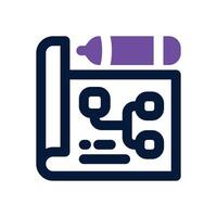 blueprint dual tone icon. Sleek and modern icon for websites, mobile apps, marketing materials, and corporate design. Fully scalable and ready to use. vector