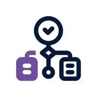 workflow dual tone icon. Sleek and modern icon for websites, mobile apps, marketing materials, and corporate design. Fully scalable and ready to use. vector