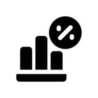 bar chart glyph icon. Strong and solid icon for websites, mobile interfaces, presentations, and visual branding. High quality and easy to edit. vector