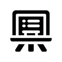 black board glyph icon. Strong and solid icon for websites, mobile interfaces, presentations, and visual branding. High quality and easy to edit. vector