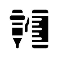 stationery glyph icon. Strong and solid icon for websites, mobile interfaces, presentations, and visual branding. High quality and easy to edit. vector