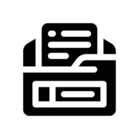 folder glyph icon. Strong and solid icon for websites, mobile interfaces, presentations, and visual branding. High quality and easy to edit. vector