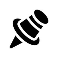 pin glyph icon. Strong and solid icon for websites, mobile interfaces, presentations, and visual branding. High quality and easy to edit. vector