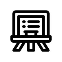 black board line icon. Clean and minimalist icon for websites, mobile apps, presentations, and logos. Fully scalable and customizable for any project. vector