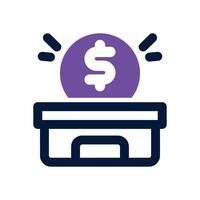 crowdfunding dual tone icon. Sleek and modern icon for websites, mobile apps, marketing materials, and corporate design. Fully scalable and ready to use. vector