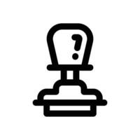 rubber stamp line icon. Clean and minimalist icon for websites, mobile apps, presentations, and logos. Fully scalable and customizable for any project. vector