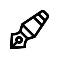 fountain pen line icon. Clean and minimalist icon for websites, mobile apps, presentations, and logos. Fully scalable and customizable for any project. vector