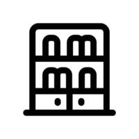 bookcase line icon. Clean and minimalist icon for websites, mobile apps, presentations, and logos. Fully scalable and customizable for any project. vector