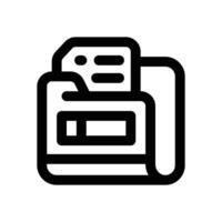 document line icon. Clean and minimalist icon for websites, mobile apps, presentations, and logos. Fully scalable and customizable for any project. vector