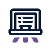 black board dual tone icon. Sleek and modern icon for websites, mobile apps, marketing materials, and corporate design. Fully scalable and ready to use. vector