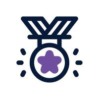 medal dual tone icon. Sleek and modern icon for websites, mobile apps, marketing materials, and corporate design. Fully scalable and ready to use. vector