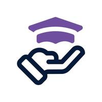 education dual tone icon. Sleek and modern icon for websites, mobile apps, marketing materials, and corporate design. Fully scalable and ready to use. vector