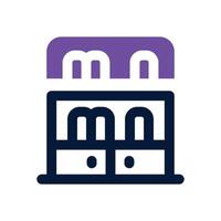 bookcase dual tone icon. Sleek and modern icon for websites, mobile apps, marketing materials, and corporate design. Fully scalable and ready to use. vector