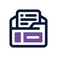 folder dual tone icon. Sleek and modern icon for websites, mobile apps, marketing materials, and corporate design. Fully scalable and ready to use. vector