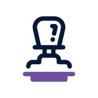 rubber stamp dual tone icon. Sleek and modern icon for websites, mobile apps, marketing materials, and corporate design. Fully scalable and ready to use. vector