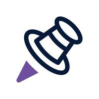 pin dual tone icon. Sleek and modern icon for websites, mobile apps, marketing materials, and corporate design. Fully scalable and ready to use. vector