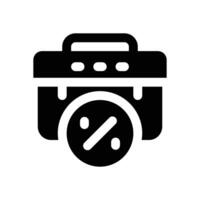job tax glyph icon. Strong and solid icon for websites, mobile interfaces, presentations, and visual branding. High quality and easy to edit. vector