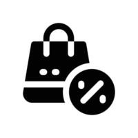 shopping tax glyph icon. Strong and solid icon for websites, mobile interfaces, presentations, and visual branding. High quality and easy to edit. vector