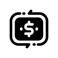 cashflow glyph icon. Strong and solid icon for websites, mobile interfaces, presentations, and visual branding. High quality and easy to edit. vector