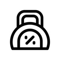 weigh scale line icon. Clean and minimalist icon for websites, mobile apps, presentations, and logos. Fully scalable and customizable for any project. vector