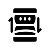 hourglass glyph icon. Strong and solid icon for websites, mobile interfaces, presentations, and visual branding. High quality and easy to edit. vector