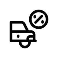 car taxes line icon. Clean and minimalist icon for websites, mobile apps, presentations, and logos. Fully scalable and customizable for any project. vector