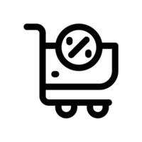 shopping cart line icon. Clean and minimalist icon for websites, mobile apps, presentations, and logos. Fully scalable and customizable for any project. vector