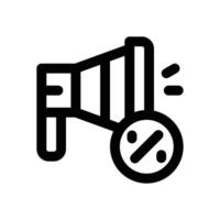 megaphone line icon. Clean and minimalist icon for websites, mobile apps, presentations, and logos. Fully scalable and customizable for any project. vector