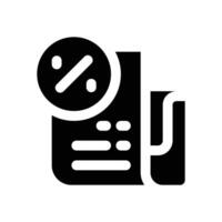 invoice glyph icon. Strong and solid icon for websites, mobile interfaces, presentations, and visual branding. High quality and easy to edit. vector