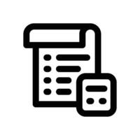 bill line icon. Clean and minimalist icon for websites, mobile apps, presentations, and logos. Fully scalable and customizable for any project. vector