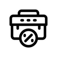 job tax line icon. Clean and minimalist icon for websites, mobile apps, presentations, and logos. Fully scalable and customizable for any project. vector