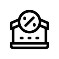 house taxes line icon. Clean and minimalist icon for websites, mobile apps, presentations, and logos. Fully scalable and customizable for any project. vector