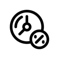 time taxes line icon. Clean and minimalist icon for websites, mobile apps, presentations, and logos. Fully scalable and customizable for any project. vector