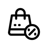 shopping tax line icon. Clean and minimalist icon for websites, mobile apps, presentations, and logos. Fully scalable and customizable for any project. vector