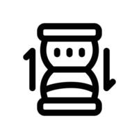hourglass line icon. Clean and minimalist icon for websites, mobile apps, presentations, and logos. Fully scalable and customizable for any project. vector