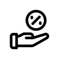 rate taxes line icon. Clean and minimalist icon for websites, mobile apps, presentations, and logos. Fully scalable and customizable for any project. vector