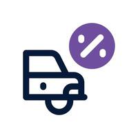 car taxes dual tone icon. Sleek and modern icon for websites, mobile apps, marketing materials, and corporate design. Fully scalable and ready to use. vector