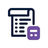bill dual tone icon. Sleek and modern icon for websites, mobile apps, marketing materials, and corporate design. Fully scalable and ready to use. vector