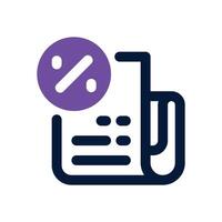 invoice dual tone icon. Sleek and modern icon for websites, mobile apps, marketing materials, and corporate design. Fully scalable and ready to use. vector
