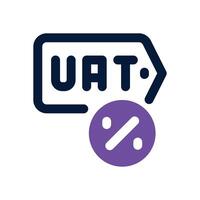 vat dual tone icon. Sleek and modern icon for websites, mobile apps, marketing materials, and corporate design. Fully scalable and ready to use. vector