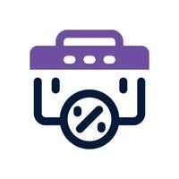job tax dual tone icon. Sleek and modern icon for websites, mobile apps, marketing materials, and corporate design. Fully scalable and ready to use. vector