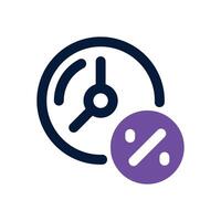 time taxes dual tone icon. Sleek and modern icon for websites, mobile apps, marketing materials, and corporate design. Fully scalable and ready to use. vector