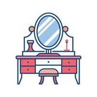 Elegant Vanity Table for Stylish Bedroom vector
