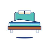 Elegant Bedroom with a Modern Floating Bed vector