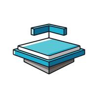 Ultra Modern Floating Platform Bed for Stylish Bedrooms vector